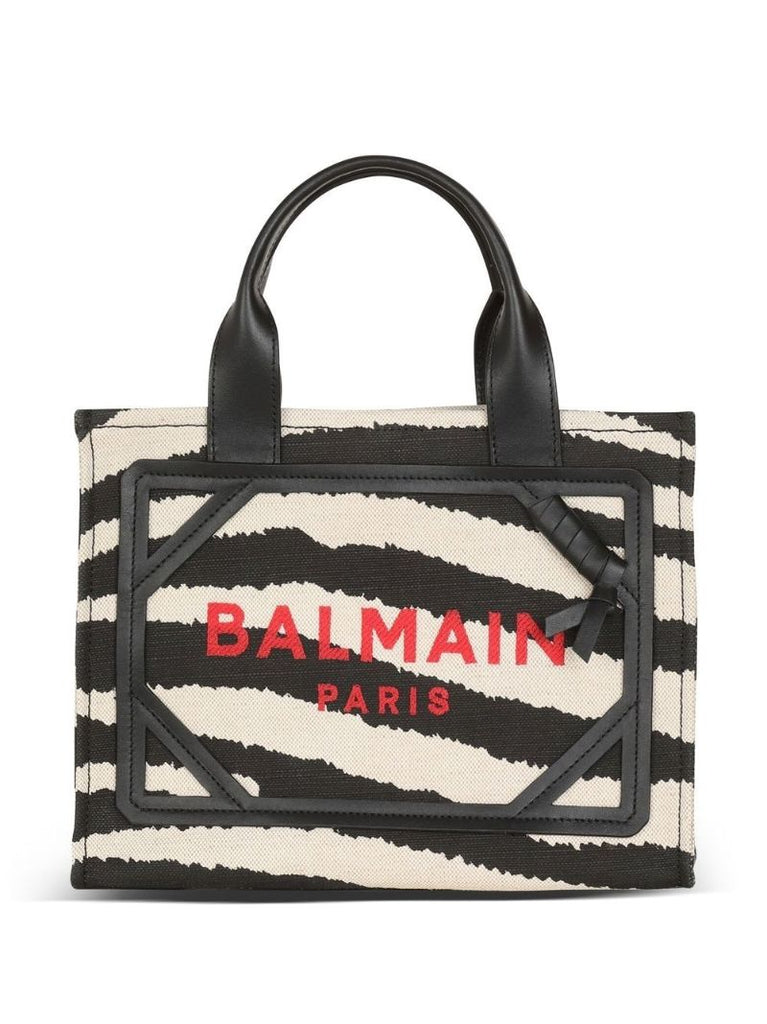 Black B-army 42 Zebra Print Tote Bag