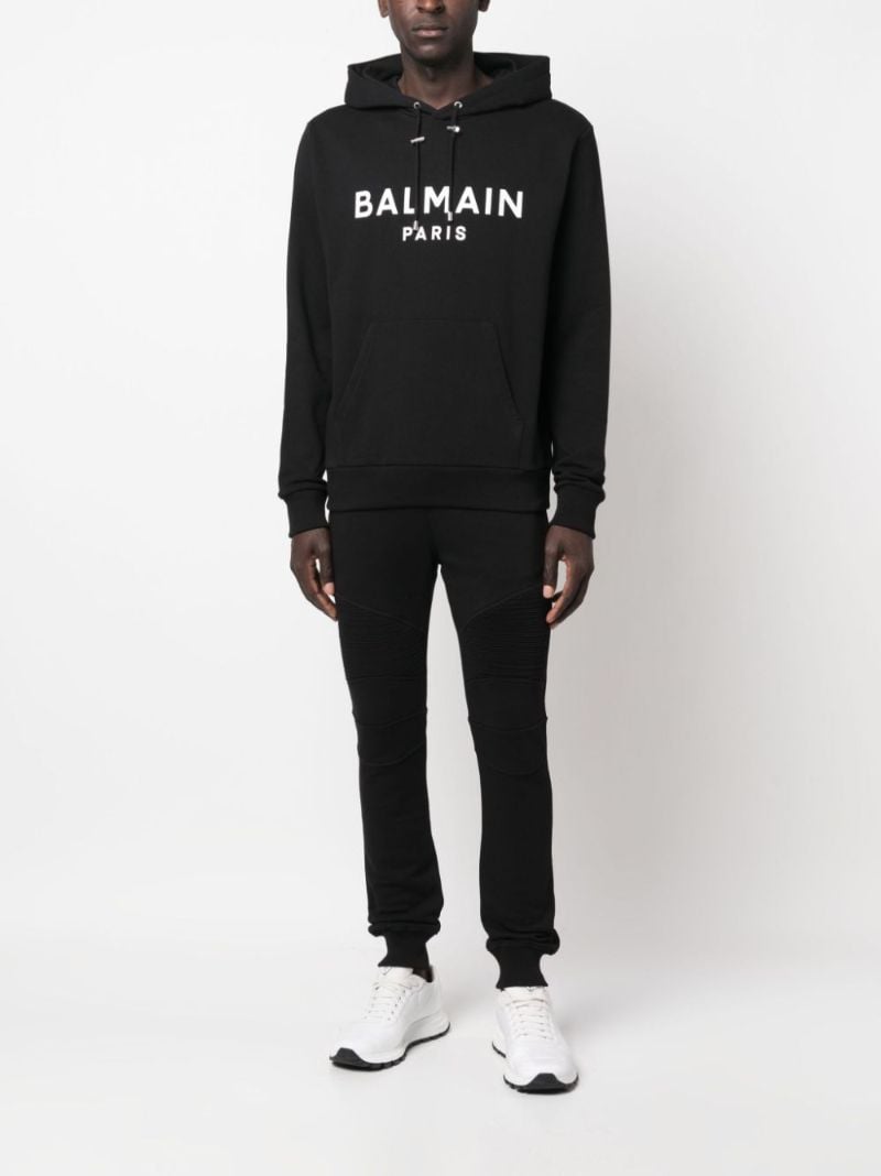 Black Logo Print Hoodie