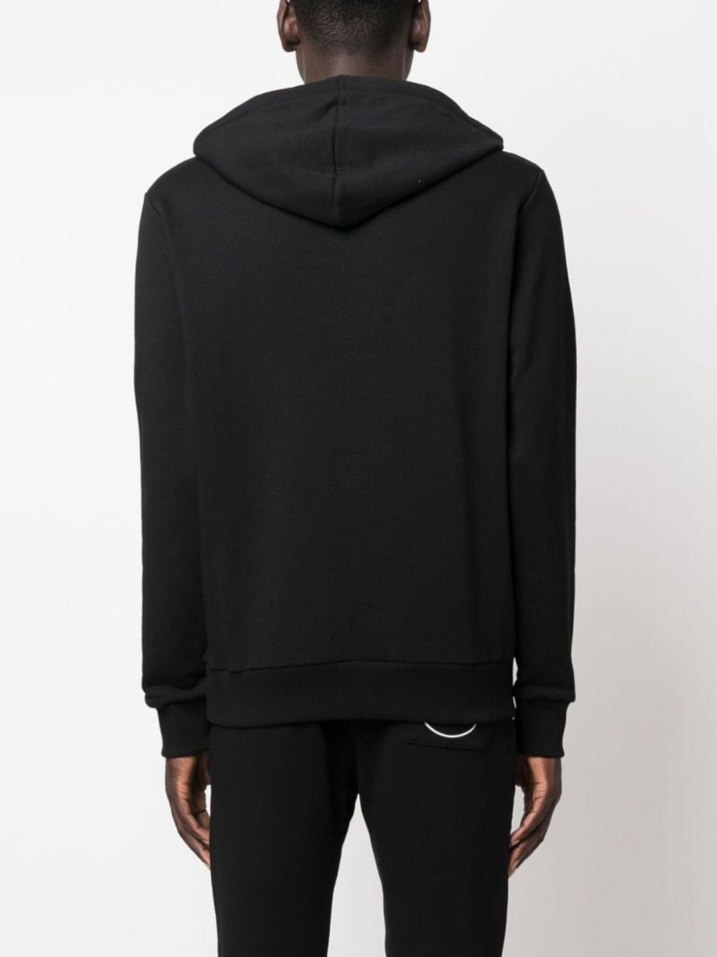Black Logo Print Hoodie