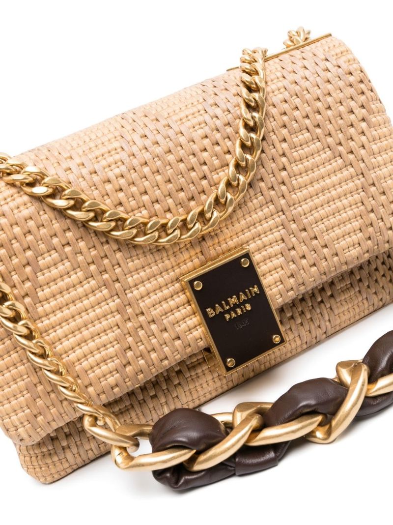 Brown 1945 Woven Shoulder Bag