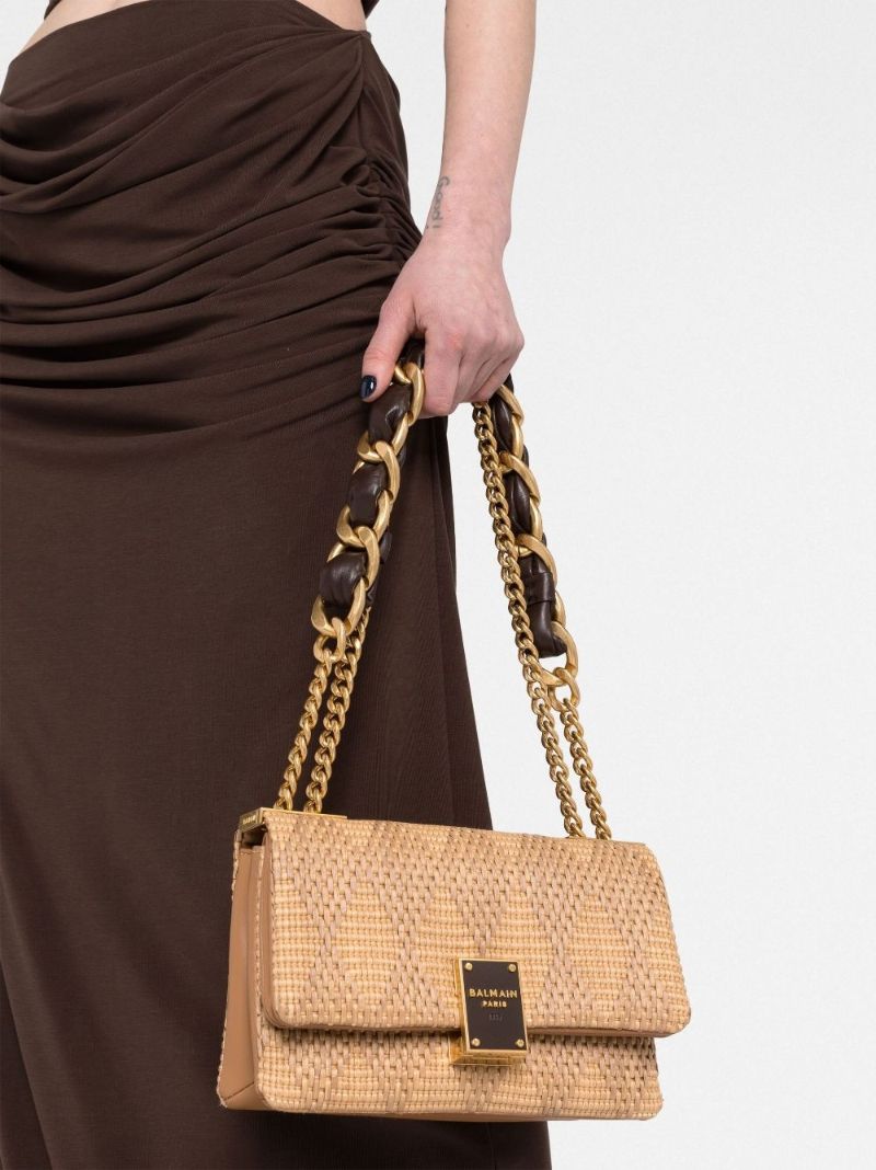 Brown 1945 Woven Shoulder Bag