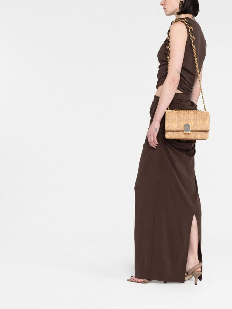 Brown 1945 Woven Shoulder Bag