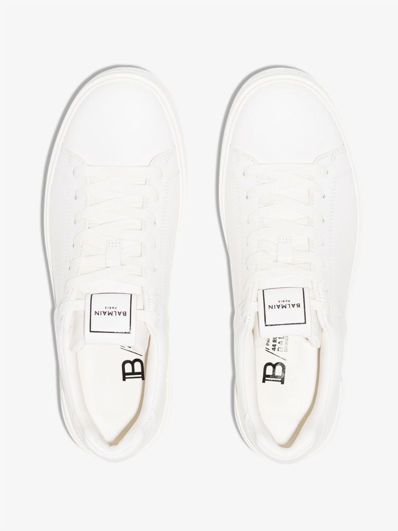 White Leather B-court Sneakers