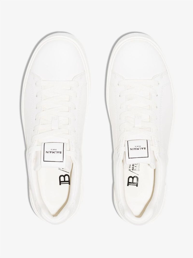 White Leather B-court Sneakers