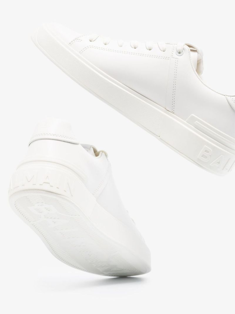 White Leather B-court Sneakers