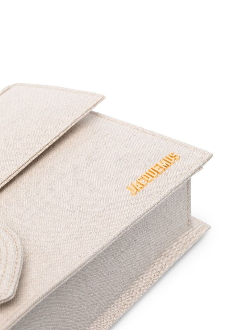 Neutral Le Grand Bambino Linen Shoulder Bag