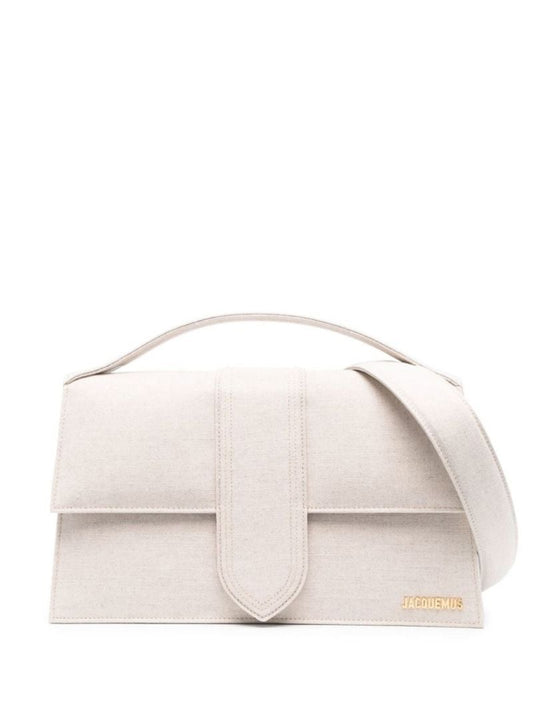 Neutral Le Grand Bambino Linen Shoulder Bag