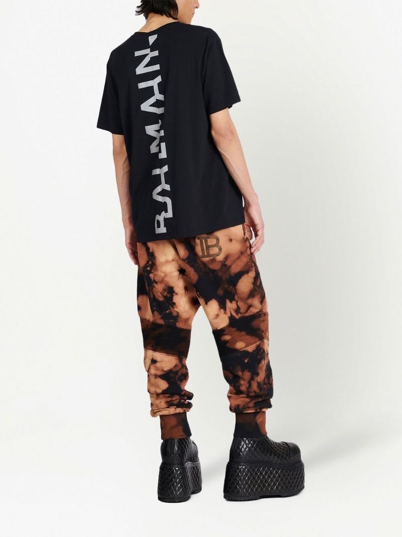Black Pb Logo Print Organic Cotton T-shirt
