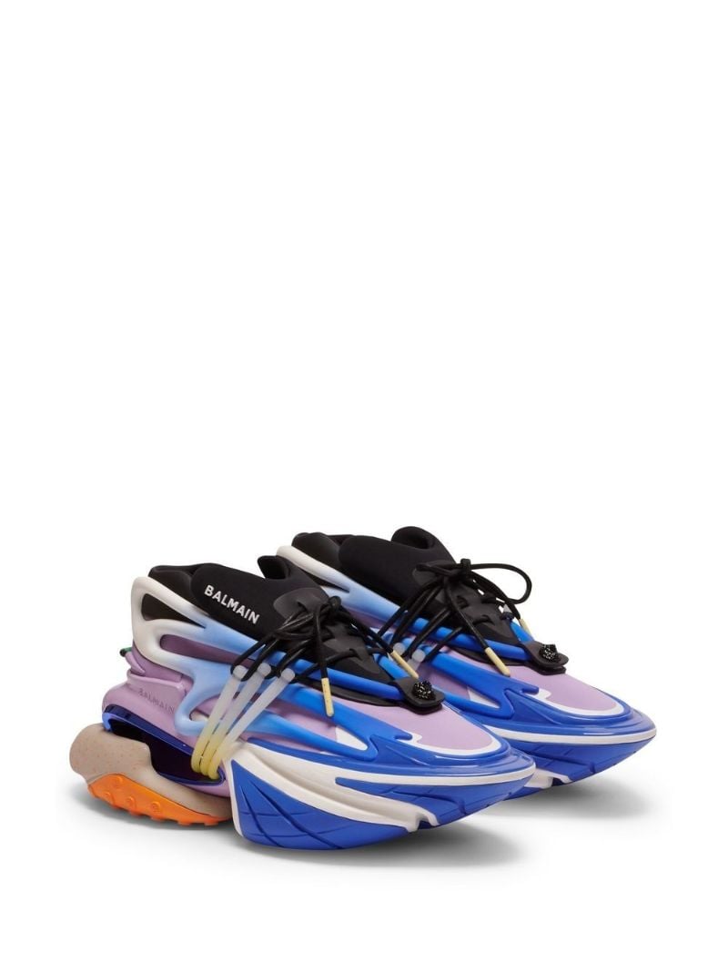 Blue Unicorn Panelled Sneakers