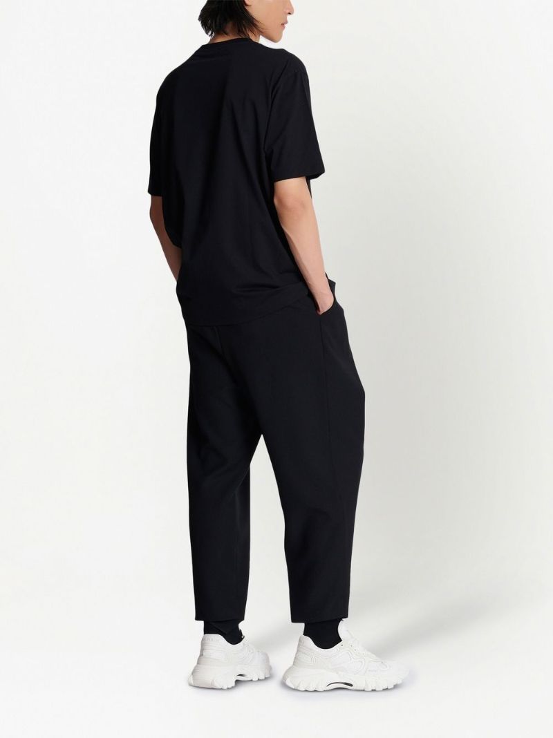 Black Logo Print Cotton T-shirt