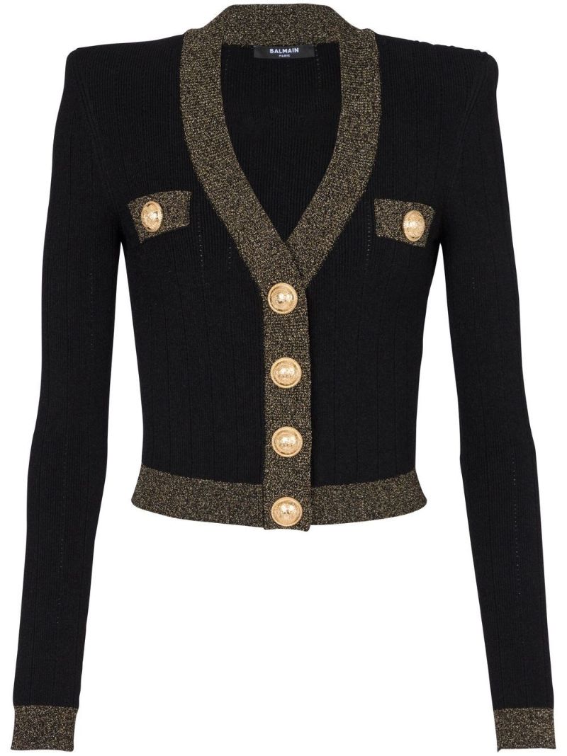 Black Cropped Cardigan