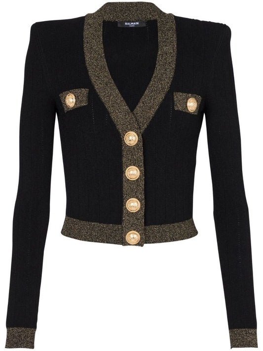 Black Cropped Cardigan