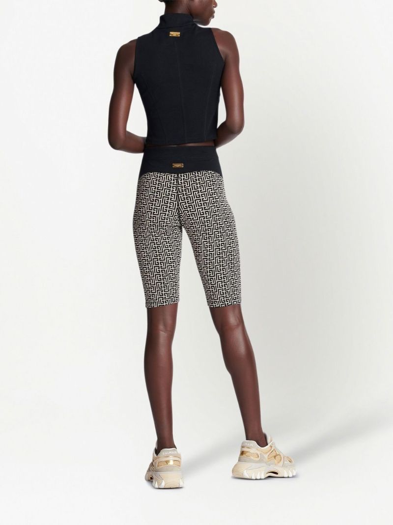 Black Monogram Cut-out Crop Top