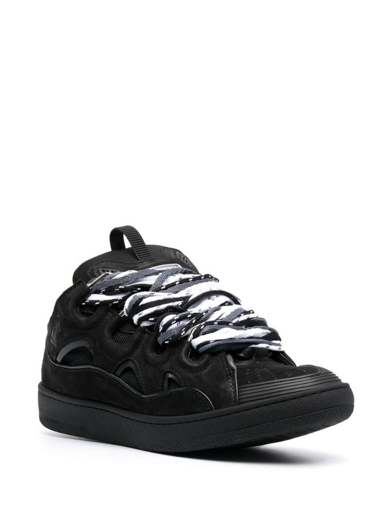 Black Chunky Suede Sneakers