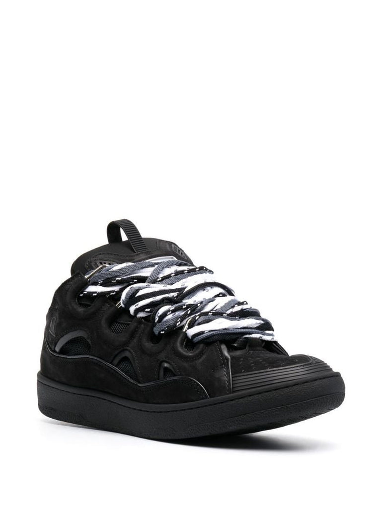 Black Chunky Suede Sneakers