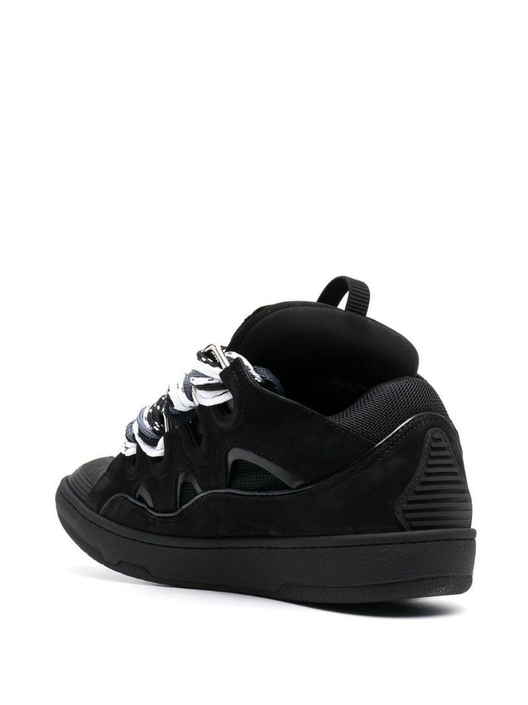 Black Chunky Suede Sneakers