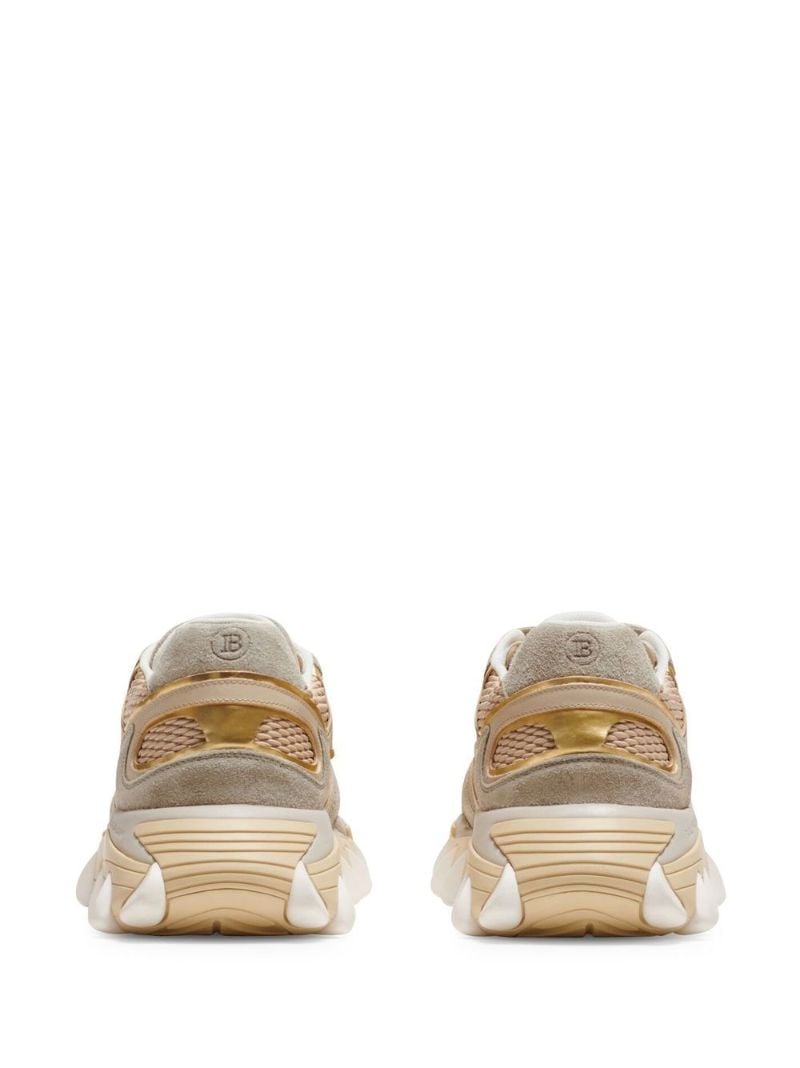 Gold Neutral B-east Leather Sneakers