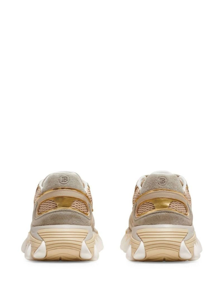 Gold Neutral B-east Leather Sneakers