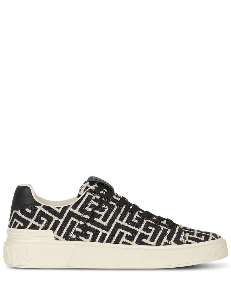 White B-court Monogram Sneakers