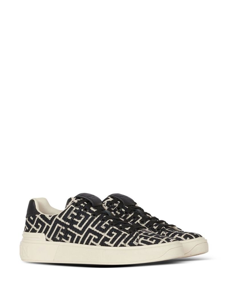 White B-court Monogram Sneakers