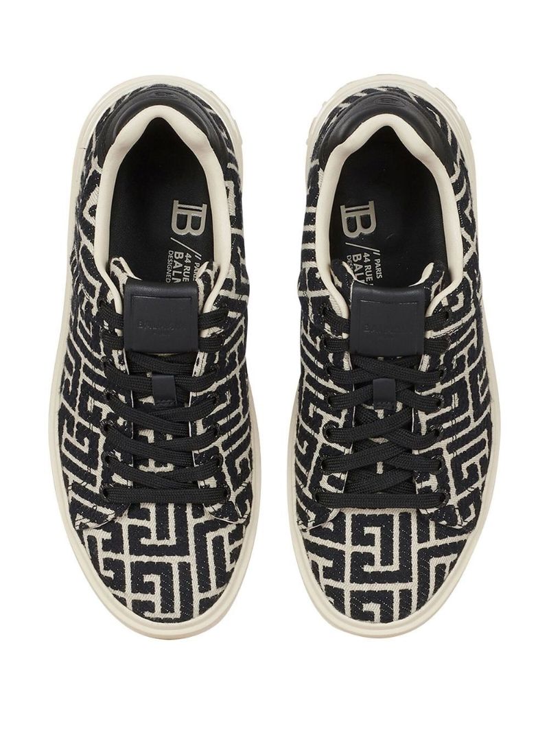 White B-court Monogram Sneakers
