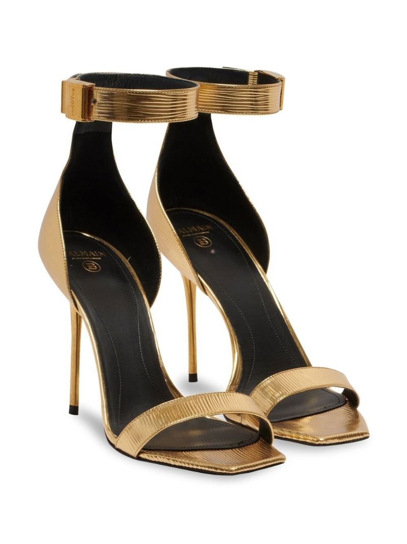 Gold Uma 95 Leather Sandals