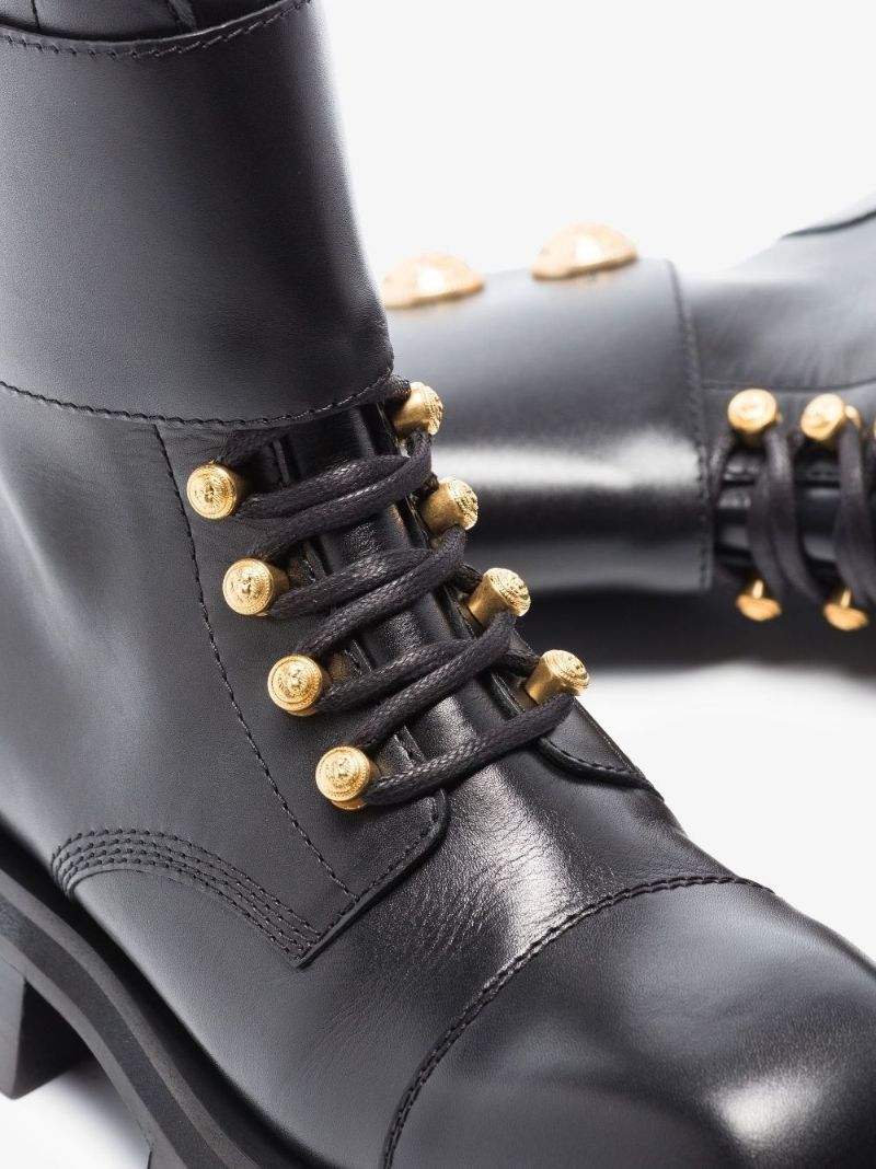 Black Ranger Leather Combat Boots