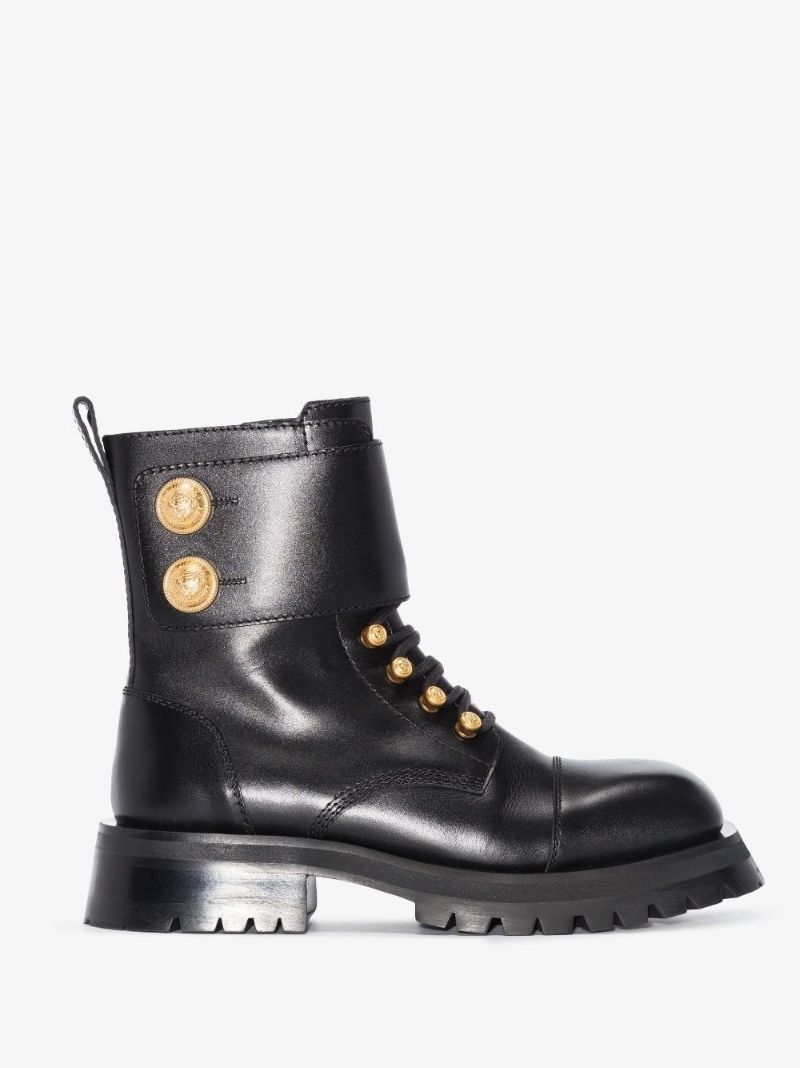 Black Ranger Leather Combat Boots
