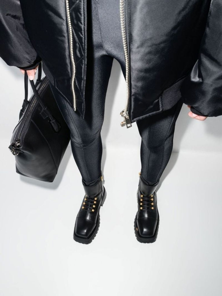 Black Ranger Leather Combat Boots
