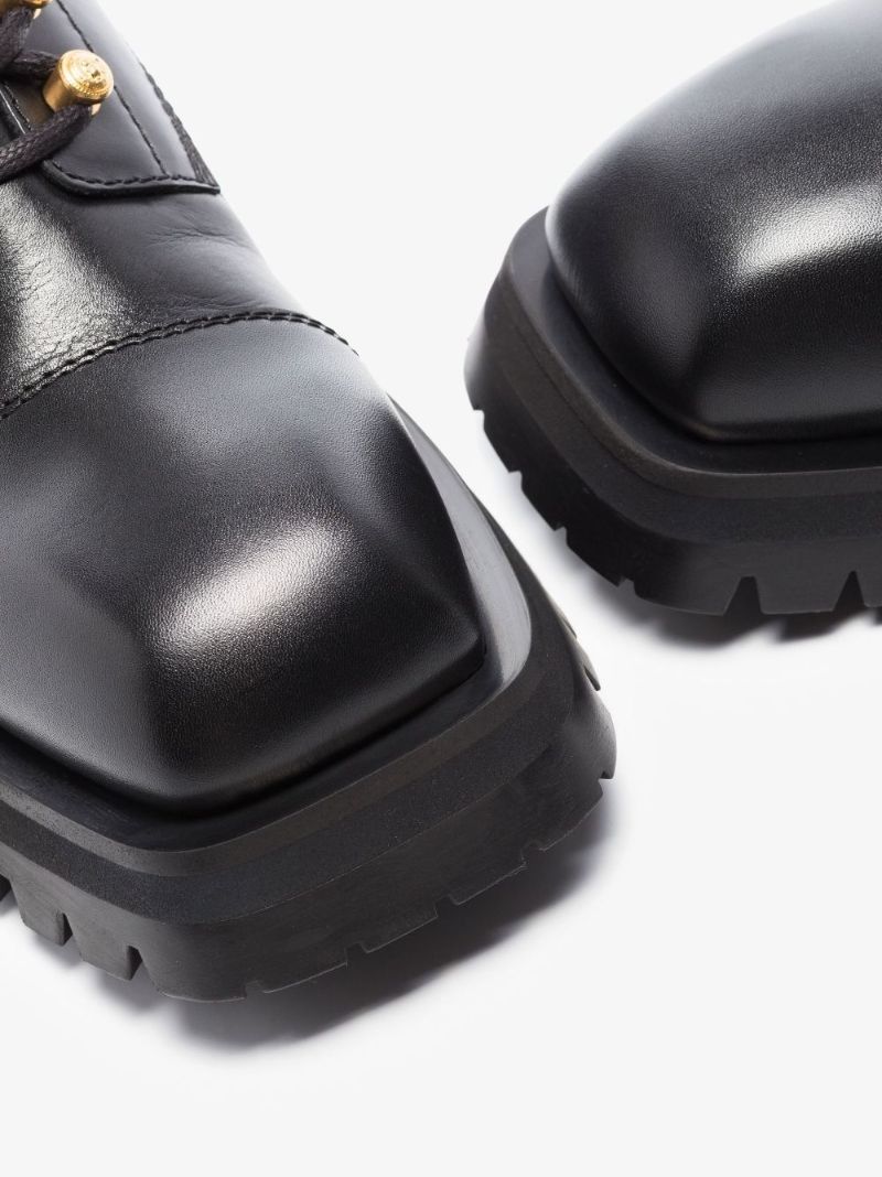 Black Ranger Leather Combat Boots