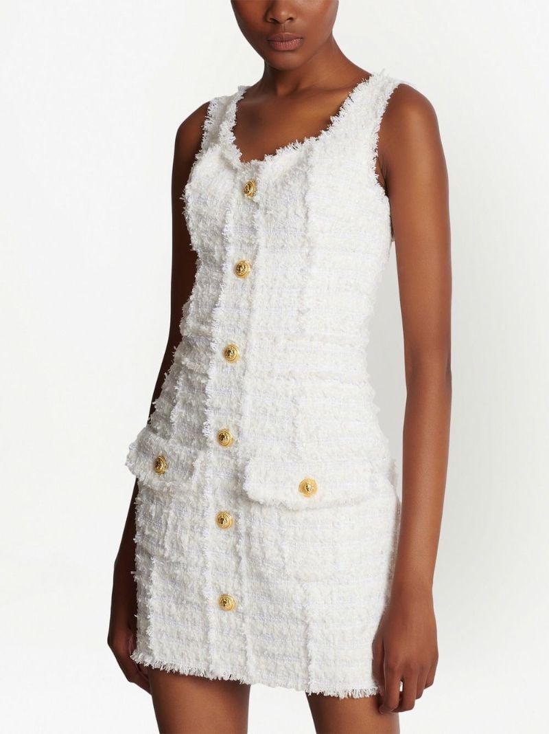White Tweed Mini Dress