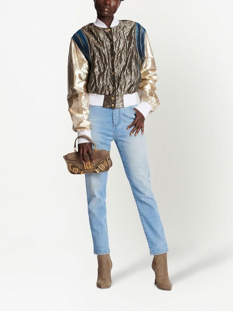 Blue Faded Slim-leg Jeans