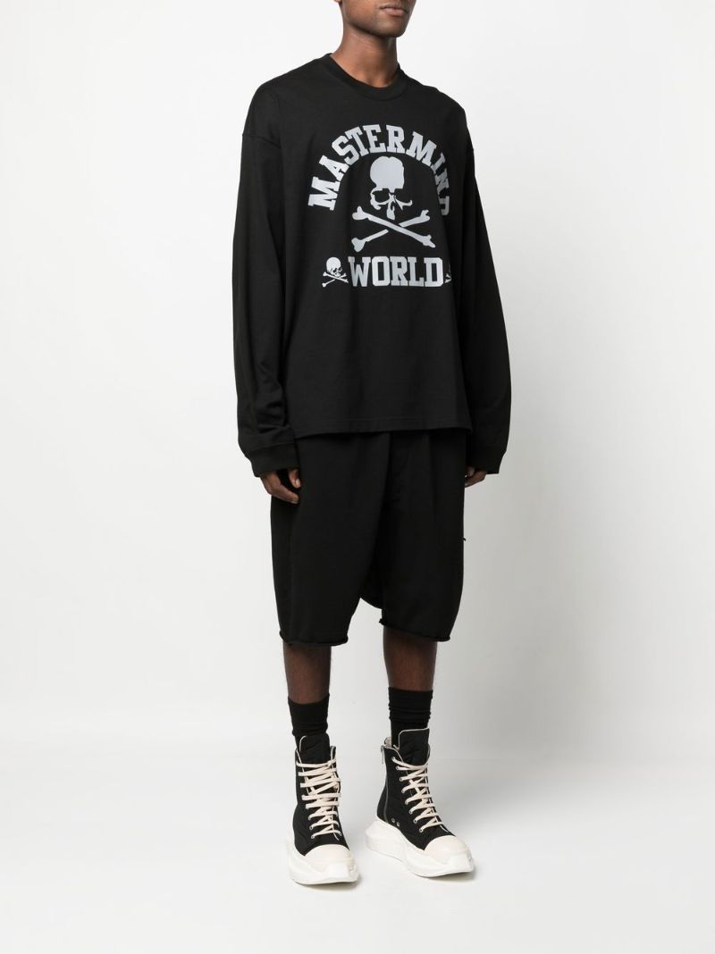 Black Logo Print Cotton Sweatshirt