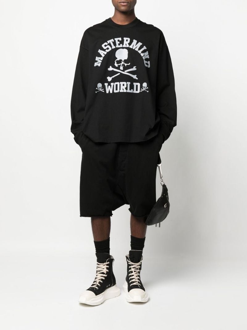 Black Logo Print Cotton Sweatshirt