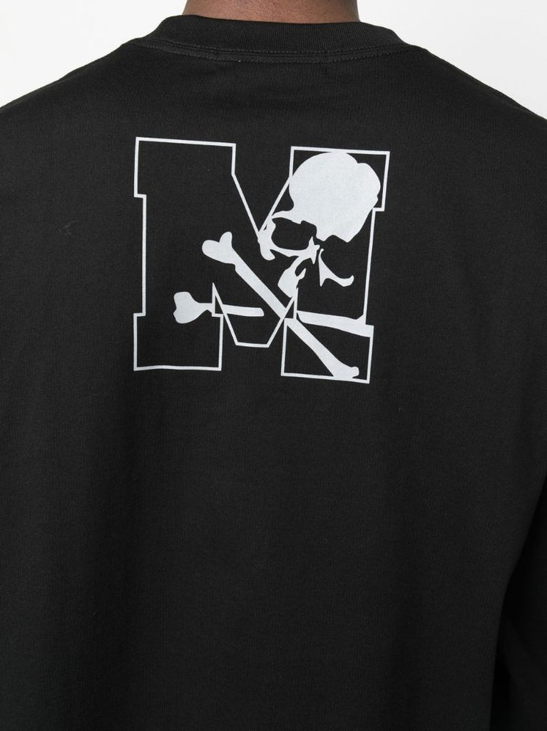 Black Logo Print Cotton Sweatshirt
