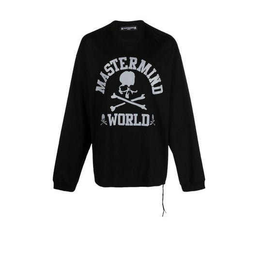 Black Logo Print Cotton Sweatshirt
