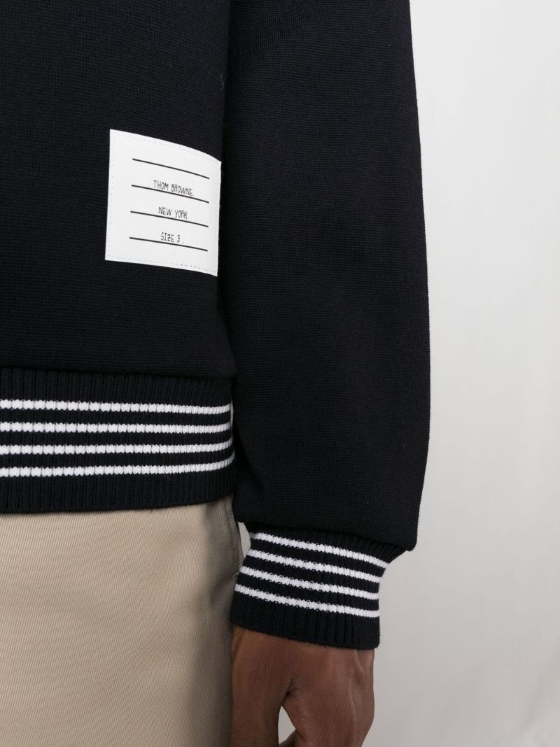 Navy V-neck Wool Sweater
