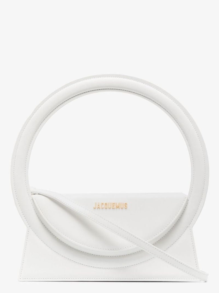 White Le Sac Rond Leather Shoulder Bag