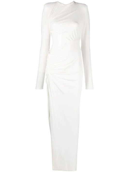 White Cut-out Maxi Dress