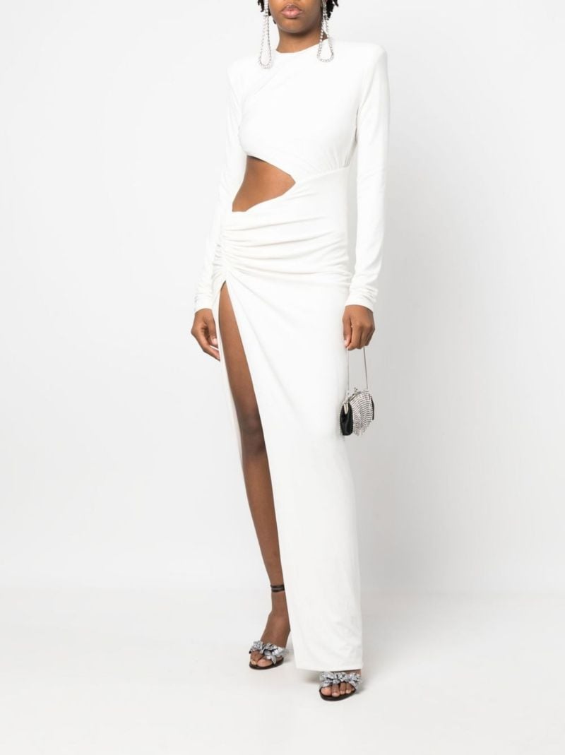 White Cut-out Maxi Dress