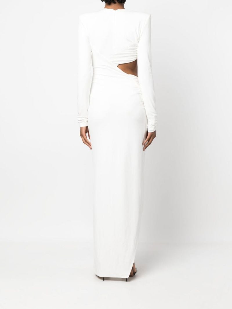 White Cut-out Maxi Dress