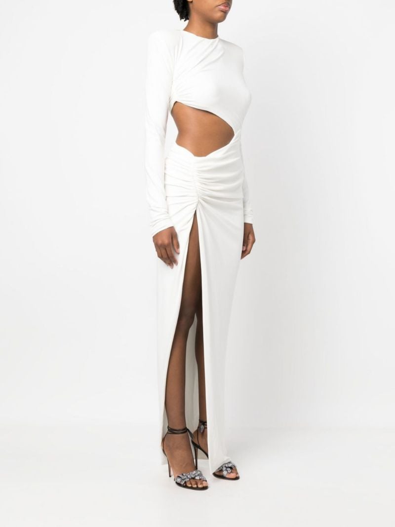 White Cut-out Maxi Dress