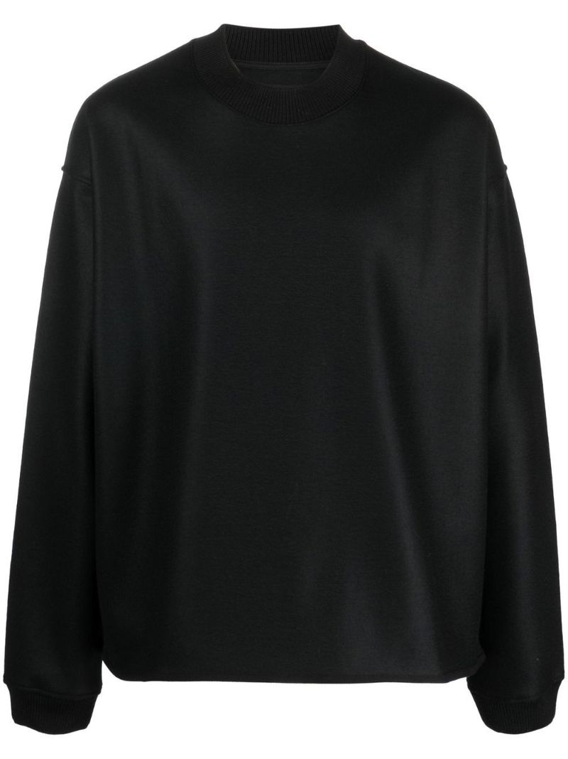 Black Wool Sweatshirt