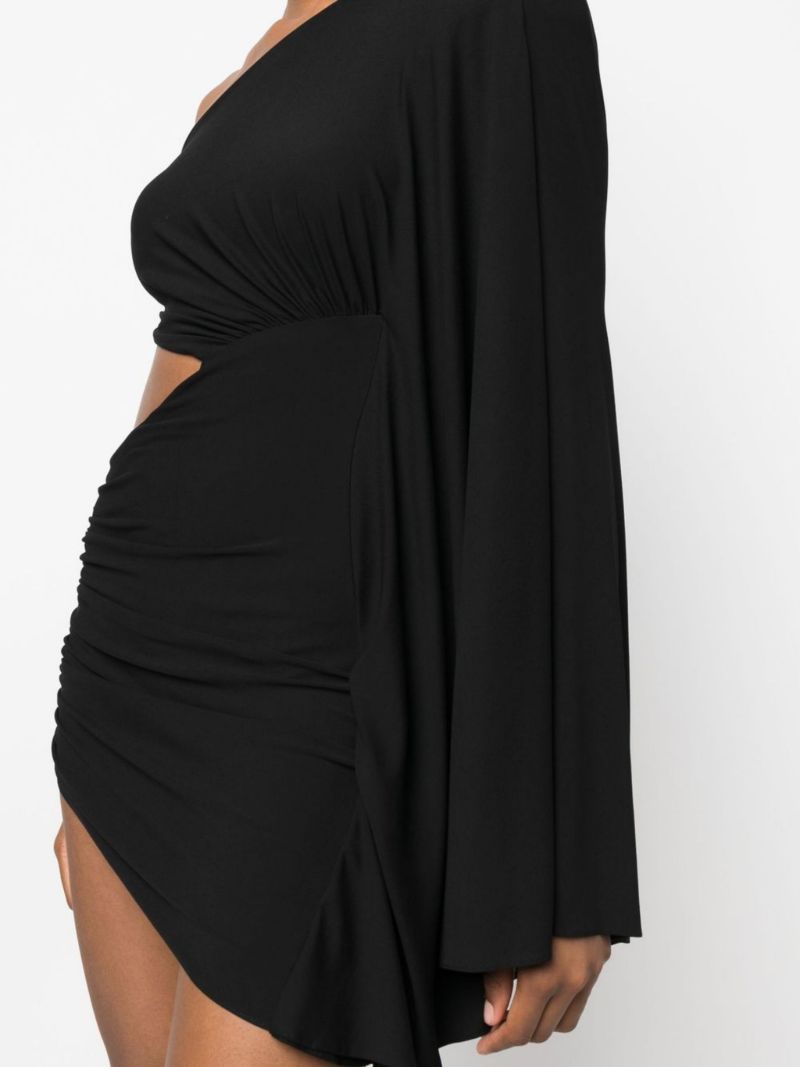 Black One-shoulder Mini Dress