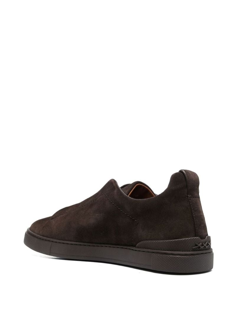 Brown Suede Slip-on Sneakers