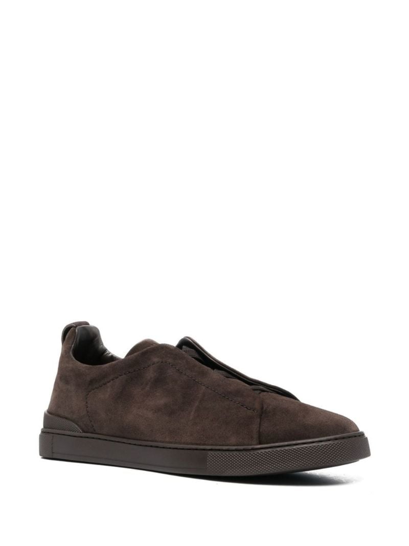 Brown Suede Slip-on Sneakers