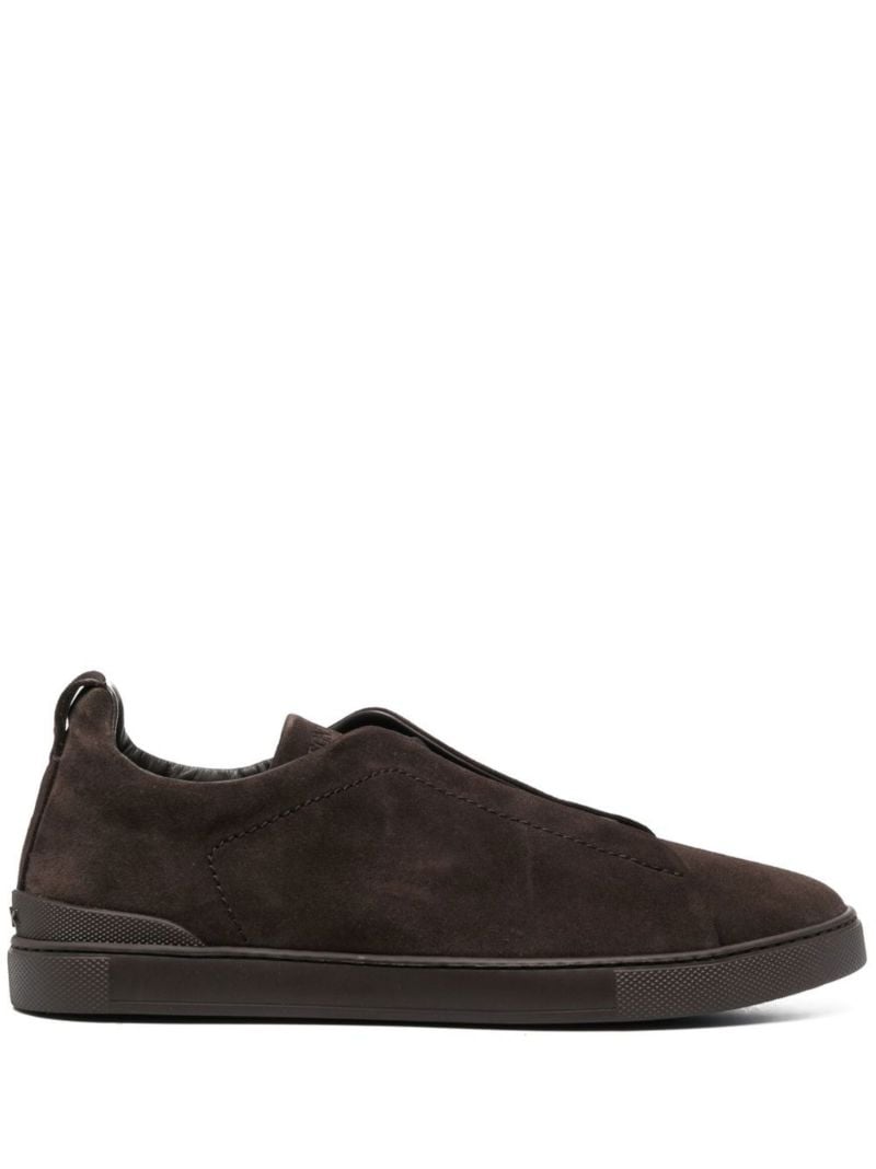 Brown Suede Slip-on Sneakers