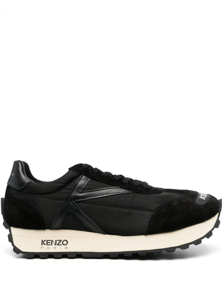 Black Kenzosmile Panelled Sneakers