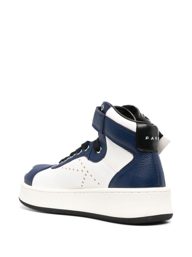 Blue and White Hoops High-top Sneakers