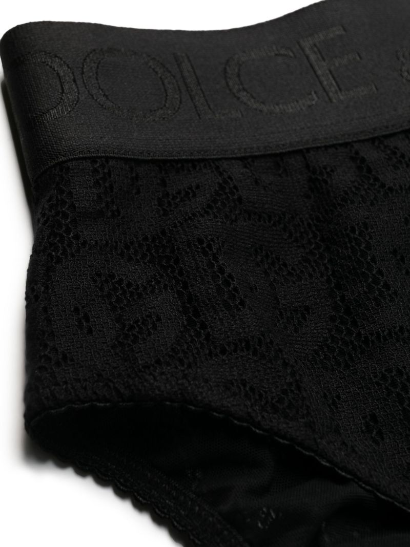 Black Logo High Waist Briefs